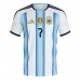 Fotballdrakt Herre Argentina Rodrigo De Paul #7 Hjemmedrakt VM 2026 Kortermet